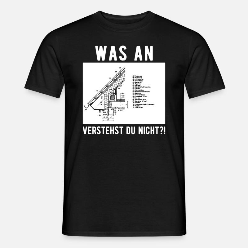 Dachdecker Dachdeckermeister Spengler Geschenk - Männer T-Shirt - Schwarz