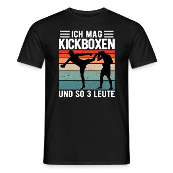 Kickboxing Martial Arts Funny Saying Gift - Men's T-Shirt - black - Front - AI Model Male 178 light (178cm)