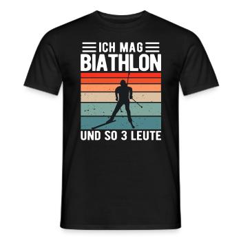 Biathlon Biathlet Wintersport lustiger Spruch - Männer T-Shirt - Schwarz - Vorne - AI Model Male 178 light (178cm)