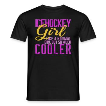 Eishockey Frauen Mädchen Hockey Spielerin - Männer T-Shirt - Schwarz - Vorne - AI Model Male 178 light (178cm)