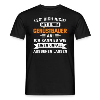 Gerüstbauer Rüster Spruch Handwerk Geschenk - Männer T-Shirt - Schwarz - Vorne - AI Model Male 178 light (178cm)