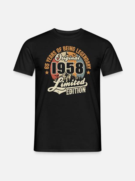 65 years - legendary since 1958 - Men's T-Shirt - black