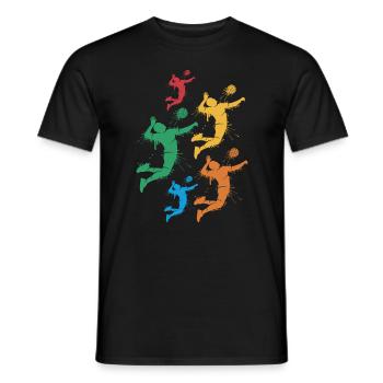 Beach Volleyball Girls Boys Volleyball Players - Men's T-Shirt - black - Front - AI Model Male 178 light (178cm)