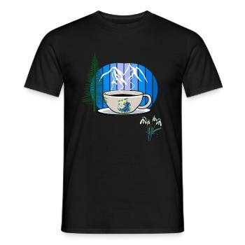 80s 90s Retro Coffee Mug Austria Tyrol Alps - Men's T-Shirt - black - Front - AI Model Male 178 light (178cm)
