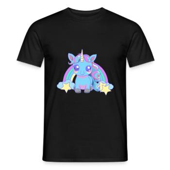 Baby Unicorn Unicorns Kids Child Toddlers - Men's T-Shirt - black - Front - AI Model Male 178 light (178cm)