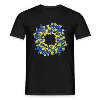 Floral Wreath Summer Floral Flower - Men's T-Shirt - black - Front - AI Model Male 178 light (178cm)