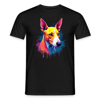 Bull Terrier, Bull Terrier, Chien, Amoureux des chiens - T-shirt homme - noir - Devant - AI Model Male 178 light (178cm)