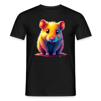 Hamster Haustier Hamsterliebhaber Geschenk - Männer T-Shirt - Schwarz - Vorne - AI Model Male 178 light (178cm)