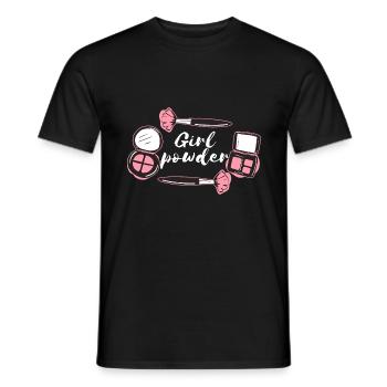 Girl Makeup - Men's T-Shirt - black - Front - AI Model Male 178 light (178cm)