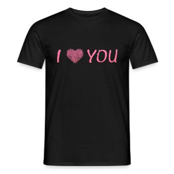 i love you - Männer T-Shirt - Schwarz - Vorne - AI Model Male 178 light (178cm)