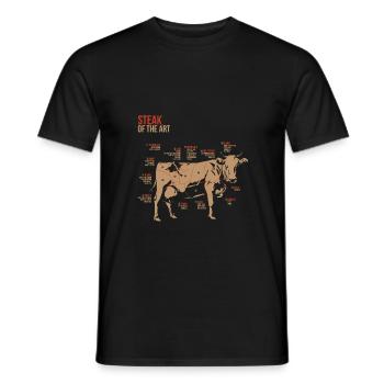 Steak Champ Winter BBQ Pitmaster - Men's T-Shirt - black - Front - AI Model Male 178 light (178cm)