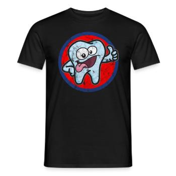 Zahn - Männer T-Shirt - Schwarz - Vorne - AI Model Male 178 light (178cm)