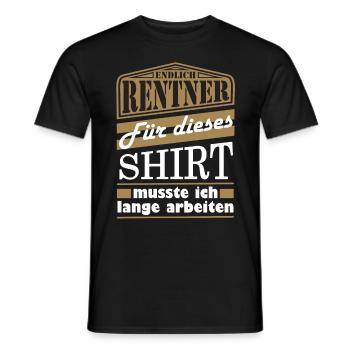 Rentner Pensionist, Lustiger Spruch - Männer T-Shirt - Schwarz - Vorne - AI Model Male 178 light (178cm)