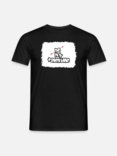 be my valentine - Men's T-Shirt - black