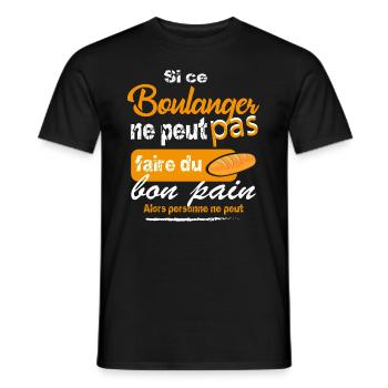 Boulanger - T-shirt homme - noir - Devant - AI Model Male 178 light (178cm)