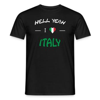 i love italy - Männer T-Shirt - Schwarz - Vorne - AI Model Male 178 light (178cm)