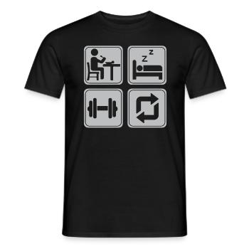 Bodybuilder Kraftsport Fitness Motiv - Männer T-Shirt - Schwarz - Vorne - AI Model Male 178 light (178cm)