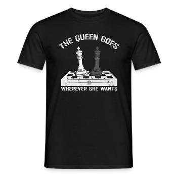 Lusitger Schachspieler Spruch I Schach - Männer T-Shirt - Schwarz - Vorne - AI Model Male 178 light (178cm)