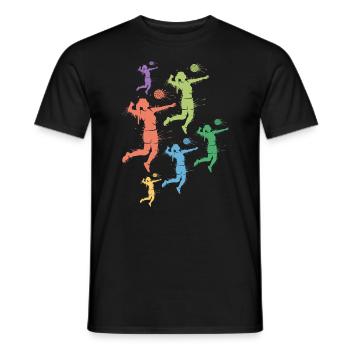Beach Volley-ball Fille Joueur De Volley-ball Enfants - T-shirt homme - noir - Devant - AI Model Male 178 light (178cm)