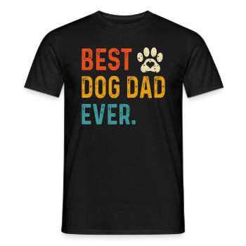 Jahrgang bester Hundepapa aller Zeiten, Hund Papa Geschenk - Männer T-Shirt - Schwarz - Vorne - AI Model Male 178 light (178cm)