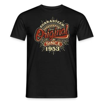 Birthday guaranteed since 1953 - Männer T-Shirt - Schwarz - Vorne - AI Model Male 178 light (178cm)