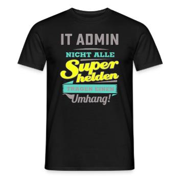 NEON Design für Superhelden - IT Admin - Geschen - Männer T-Shirt - Schwarz - Vorne - AI Model Male 178 light (178cm)