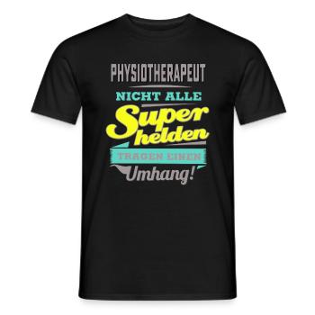 NEON Design für Superhelden - Physiotherapeut - - Männer T-Shirt - Schwarz - Vorne - AI Model Male 178 light (178cm)
