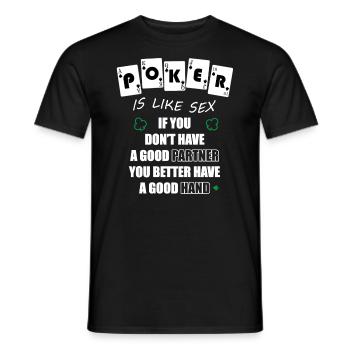Poker Sex Gambling Royal Flush - T-shirt homme - noir - Devant - AI Model Male 178 light (178cm)