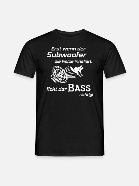 Car Hifi - Subwoofer Katze, Hifi-Shirt Bass Lover - Männer T-Shirt - Schwarz