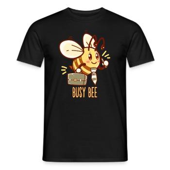 Busy Bee - Bee Busy - Men's T-Shirt - black - Front - AI Model Male 178 light (178cm)