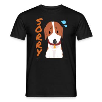 Dog Sorry - Men's T-Shirt - black - Front - AI Model Male 178 light (178cm)