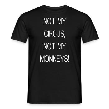 T-Shirt Slogan - Männer T-Shirt - Schwarz - Vorne - AI Model Male 178 light (178cm)