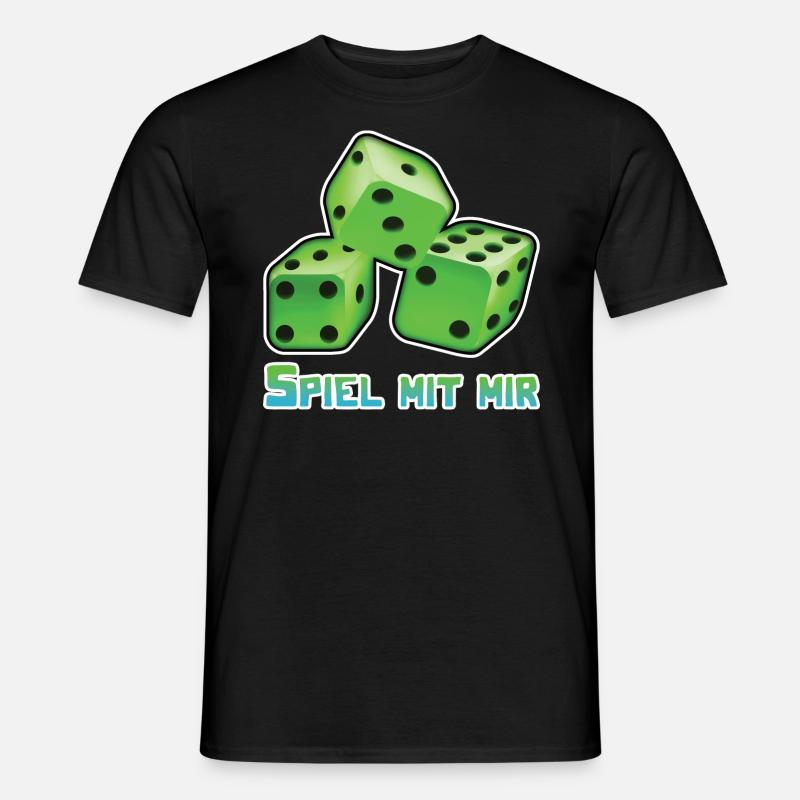 Würfel oder Würfelspiel I Spiel mit mir - Männer T-Shirt - Schwarz
