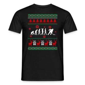 Hockey Christmas Gift Cadeau de Noël - T-shirt homme - noir - Devant - AI Model Male 178 light (178cm)