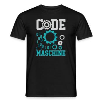 Chemise informatique de nerf d'ordinateur de code machine - T-shirt homme - noir - Devant - AI Model Male 178 light (178cm)