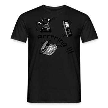 telephone - Men's T-Shirt - black - Front - AI Model Male 178 light (178cm)