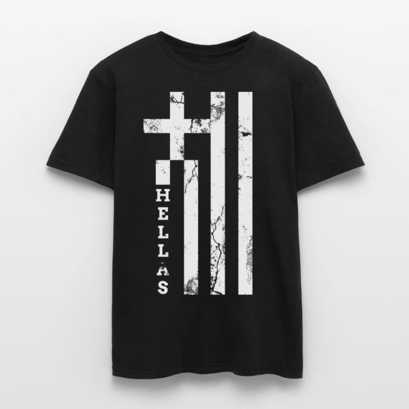 Grèce Drapeau Hellas Drapeau Blason T-shirt homme