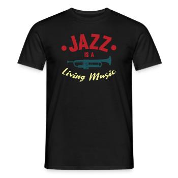 Jazz - Männer T-Shirt - Schwarz - Vorne - AI Model Male 178 light (178cm)
