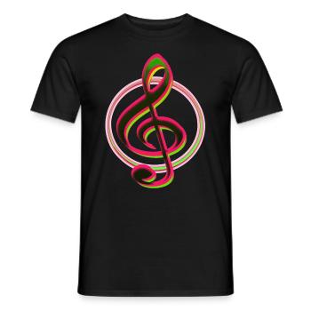 Music shirt - Men's T-Shirt - black - Front - AI Model Male 178 light (178cm)