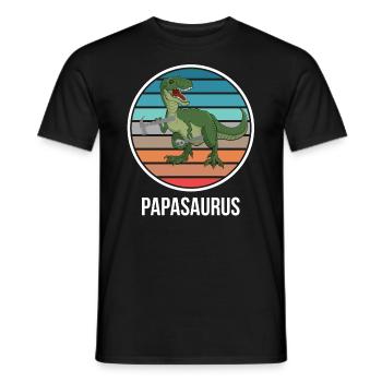 Papasaurus - T-shirt homme - noir - Devant - AI Model Male 178 light (178cm)