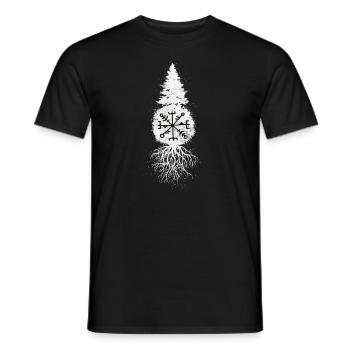 Wikinger Kompass, Vegvisir, Runen Geschenkidee - Männer T-Shirt - Schwarz - Vorne - AI Model Male 178 light (178cm)