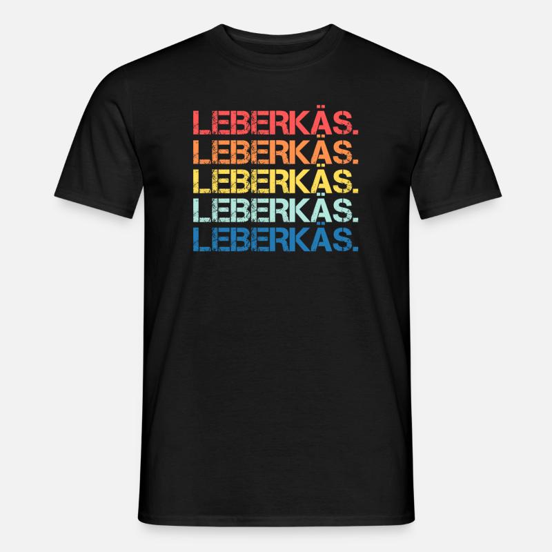 LEBERKÄS FARBIG COOL LEBERKÄSE GESCHENK IDEE BUNT - Männer T-Shirt - Schwarz