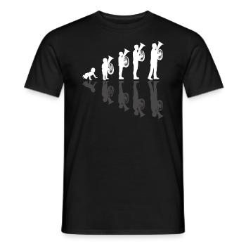 Baritone musician evolution wind musician baritone player - Men's T-Shirt - black - Front - AI Model Male 178 light (178cm)