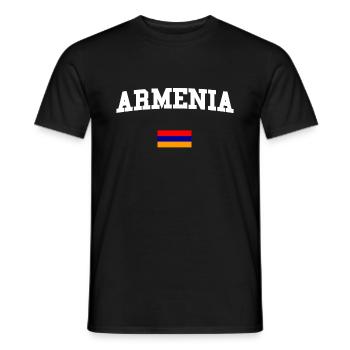 ARMENIA - Men's T-Shirt - black - Front - AI Model Male 178 light (178cm)