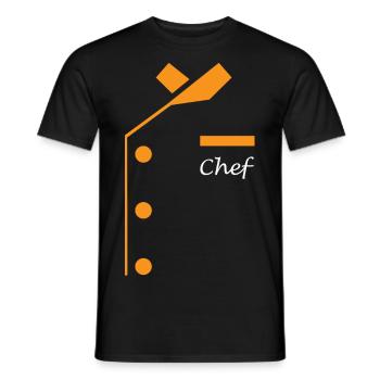 Chef Uniform Funny Cooking - Men's T-Shirt - black - Front - AI Model Male 178 light (178cm)