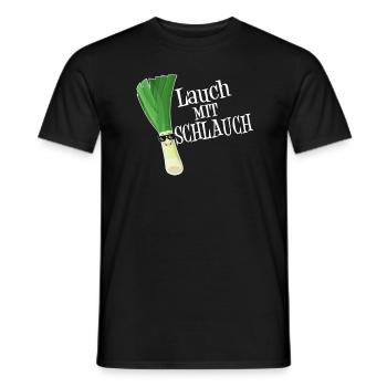 Lauch Mit Schlauch Fitness Lustiges Geschenk Dünn - Männer T-Shirt - Schwarz - Vorne - AI Model Male 178 light (178cm)