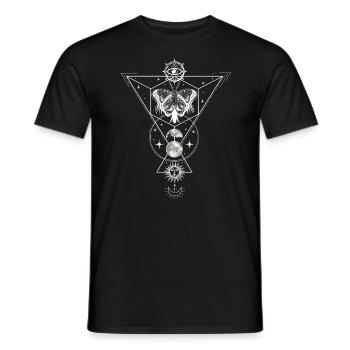 Witchcraft Tattoodesign Craft Inked Art Motte Moon - Männer T-Shirt - Schwarz - Vorne - AI Model Male 178 light (178cm)