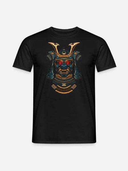 Golden Samurai Mask - Men's T-Shirt - black