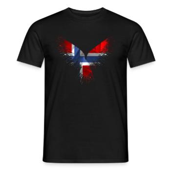 Norwegisch Odins Rabe - Männer T-Shirt - Schwarz - Vorne - AI Model Male 178 light (178cm)