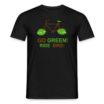 Go Green Umweltschutz Klimaschutz Fahrrad Umwelt - Männer T-Shirt - Schwarz - Vorne - AI Model Male 178 light (178cm)